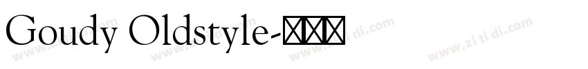 Goudy Oldstyle字体转换